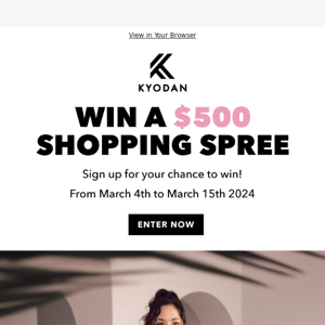 Contest - Win a $500 SHOPPING SPREE!