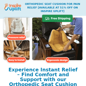 Pressure Relief Ergonomic Seat Cushions - Inspire Uplift