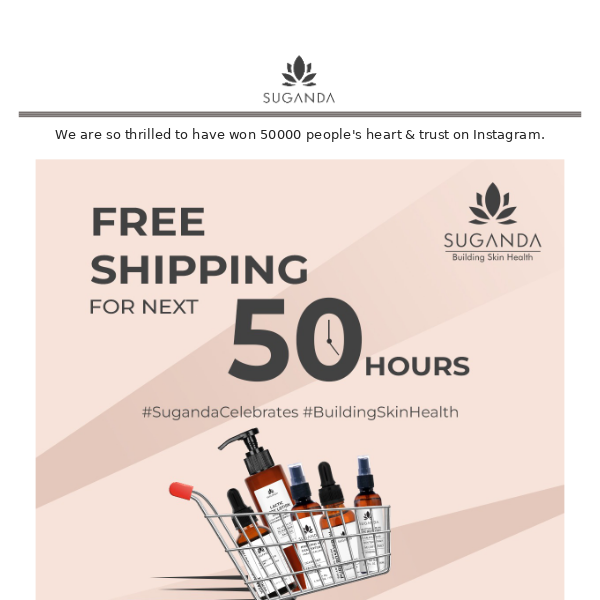 FREE SHIPPING for 50 Hours ! Don't miss 😍