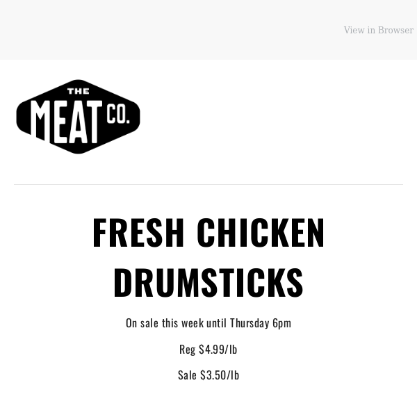 Chicken Drumsticks - $3.50/lb