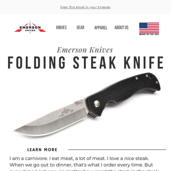 Steak Knife Fixed Blade - Emerson Knives Inc.