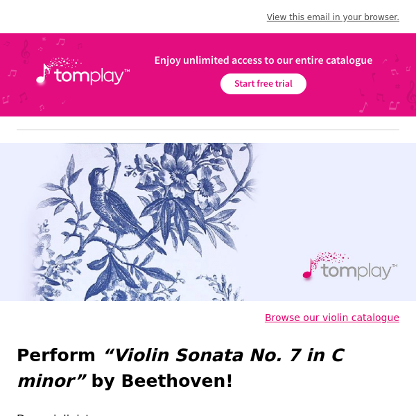 🎻 New Sheet Music: Play a Beethoven Sonata on the Violin