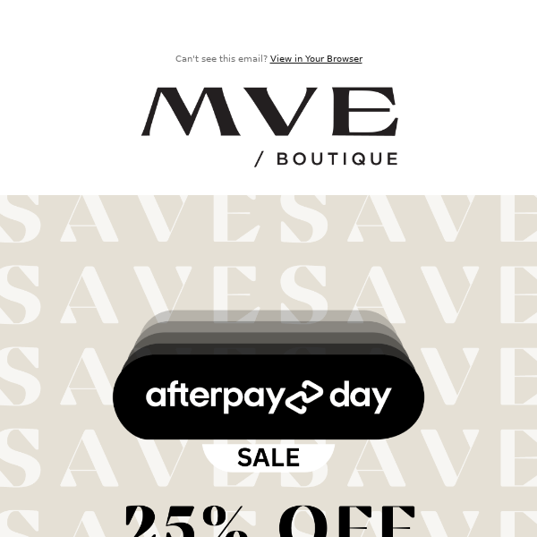 25% OFF Afterpay Day Sale 💥