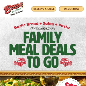 Bring Home Buca For The Famiglia - Feeds 5 for $50!