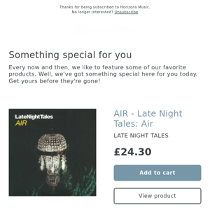 Back in! Late Night Tales: Air