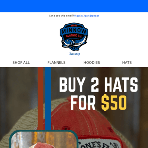 Extended sale: 2 Hats for $50🐟