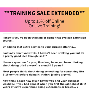 Training Sale ends tonight! 🧚