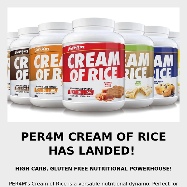 PER4M Cream Of Rice Is Now Available!