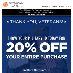 Saluting our veterans with a special deal