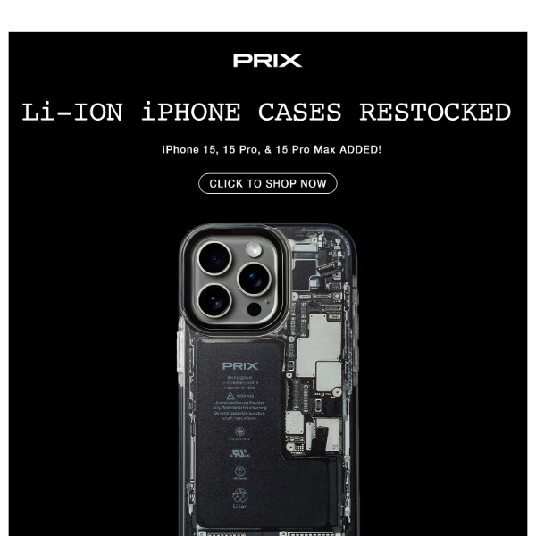 NEW Li-ION iPHONE 15 CASES & RESTOCK! 📱