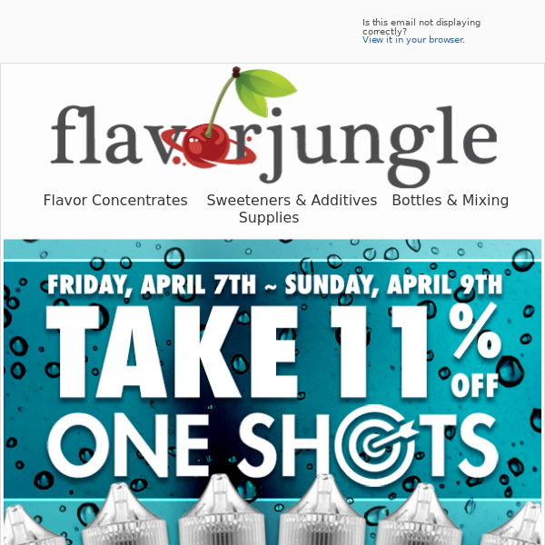 One Shot Weekend at FlavorJungle.com