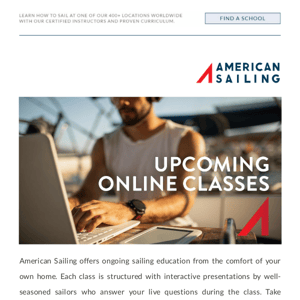 Upcoming Online Classes: How to Choose a Cruising Boat, Advanced Cruising & Seamanship, Diesel Engines, Couples Sailing, and Keeping your Boat Shipshape