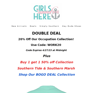 Double Deal! Discount Code & BOGO DEAL