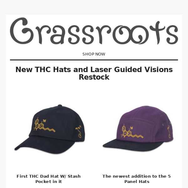 New T-H-C Hats + Restock Laser Guided Visions