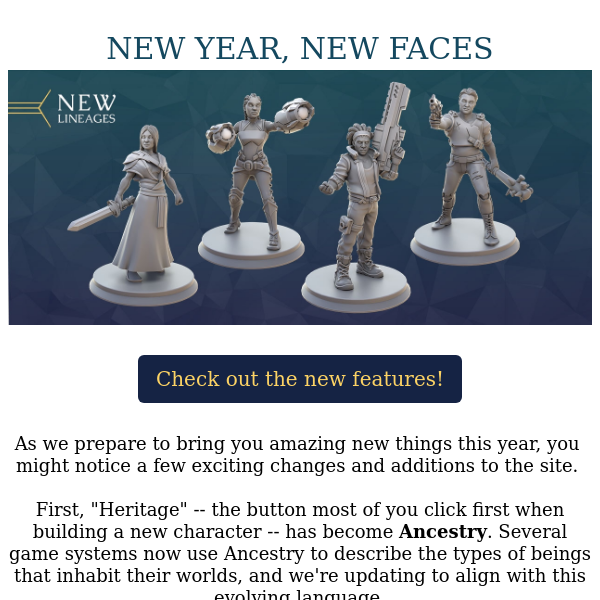 New Year, New Faces