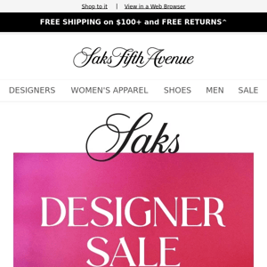 Designer Sale: up to 70% off 