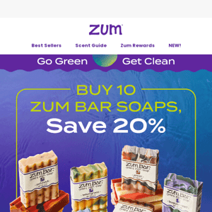 Buy 10+ Zum Bars, Get 20% Off! 🧼