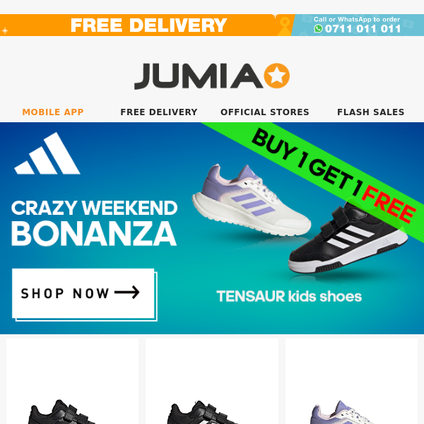 Adidas Weekend Crazy Bonanza - Buy 1 Get 1 Free 👟 - Jumia Kenya