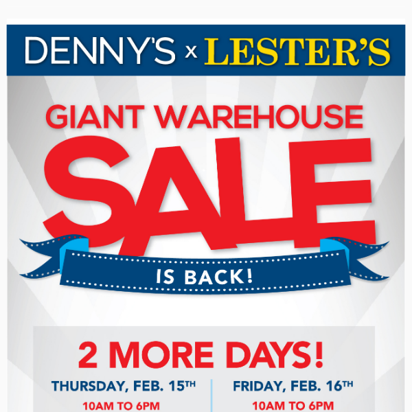 📣 Our Warehouse Sale Is BACK For 2 More Days!