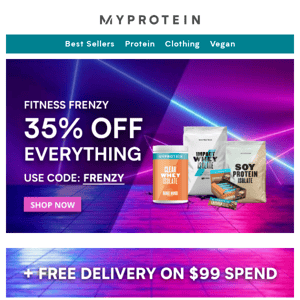 Fitness Frenzy 35% Off EVERYTHING