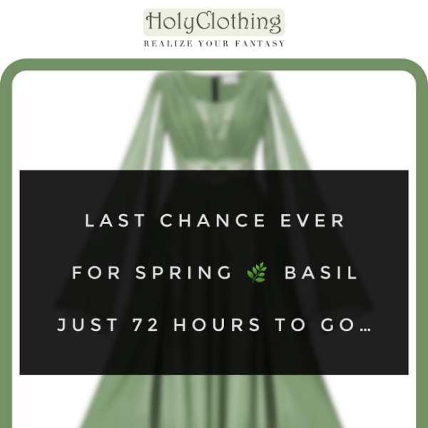 Yes, we're Retiring ⚰️ Spring 🌿 Basil Forever Holy Clothing