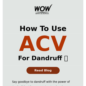 Fight dandruff with ACV now! 💥