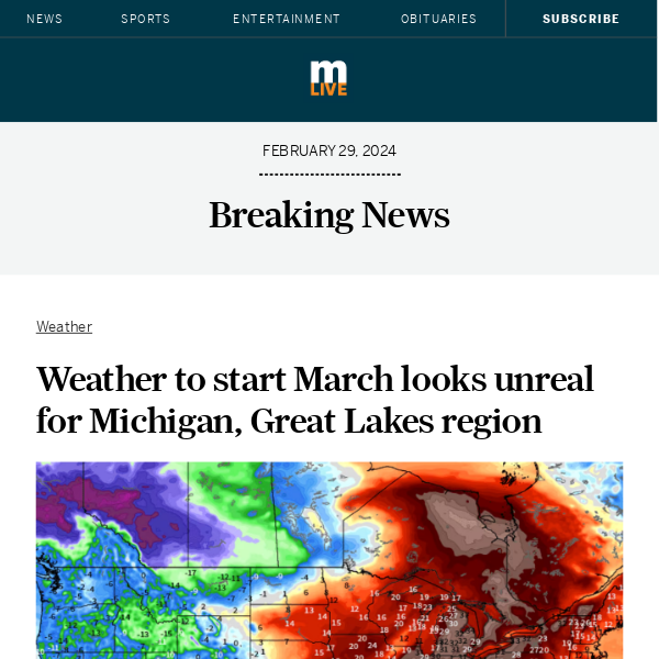 Weather to start March looks unreal for Michigan, Great Lakes region