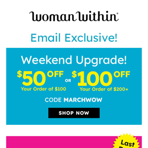 📨 You’ve Been UPGRADED! UP TO $100 OFF Exclusive Offer!