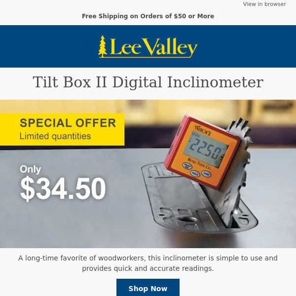 Special Offer – Tilt Box II Digital Inclinometer for only $34.50