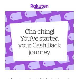 You just took your first Rakuten shopping trip!