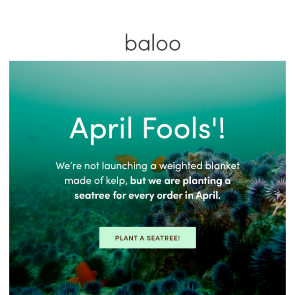 This one's no April Fools'! Earth Month news inside