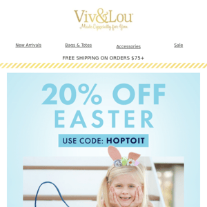 Hop to it- 20% Off + Arrives in Time for Easter!