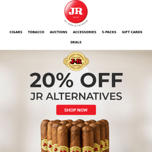 20% instant savings on JR Alternatives