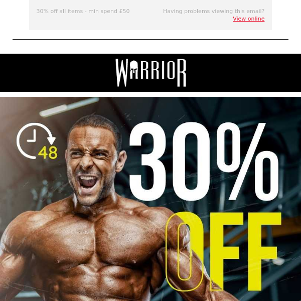 Beat Hump Day with sitewide savings at Warrior