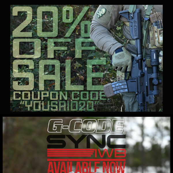 20% OFF All G-Code Products!