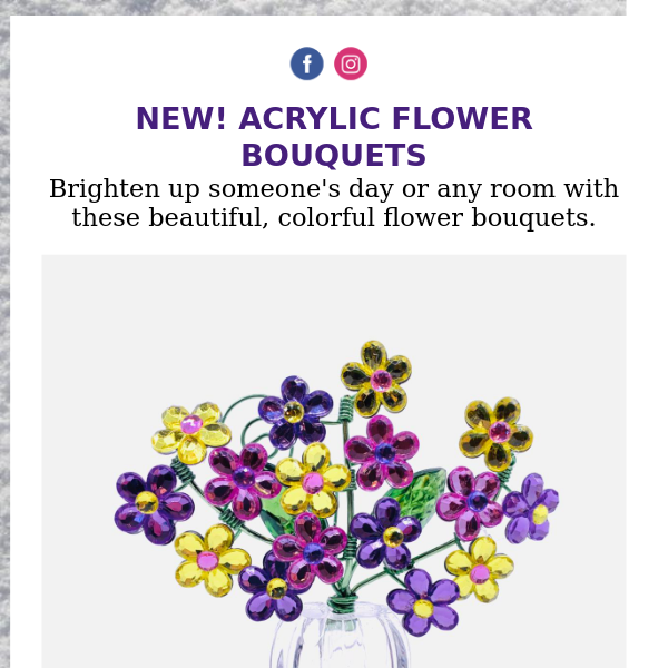  The Perfect Mother in Law Gift is Here. 💐 NEW! Cheerful Acrylic Flower Bouquets