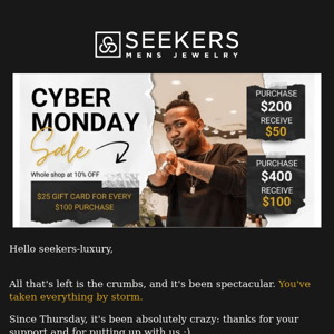 Seekers Luxury, Here's your gift 🎁