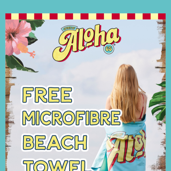 Time to celebrate 👑 here's a FREE BEACH TOWEL