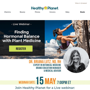 Webinar Registration❗Finding Hormonal Balance with Planet Medicine | By Dr. Briana Lutz, ND, RH