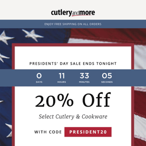 Last chance! 20% Off Presidents' Day Sale 🇺🇸