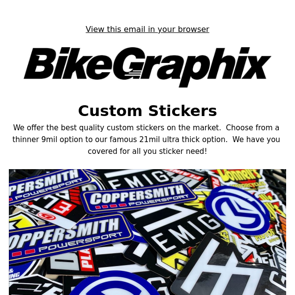 Custom Stickers - We don't just make Graphic Kits!