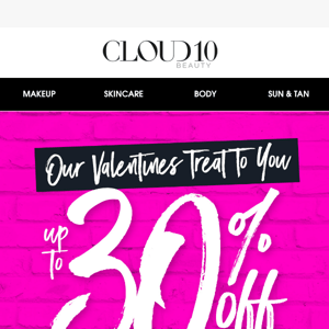 Up to 30% OFF ❤️️ Our Valentines treat to you 😘