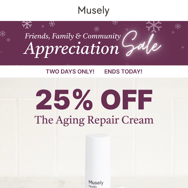 LAST CHANCE: 25% OFF The Aging Repair Cream ✨