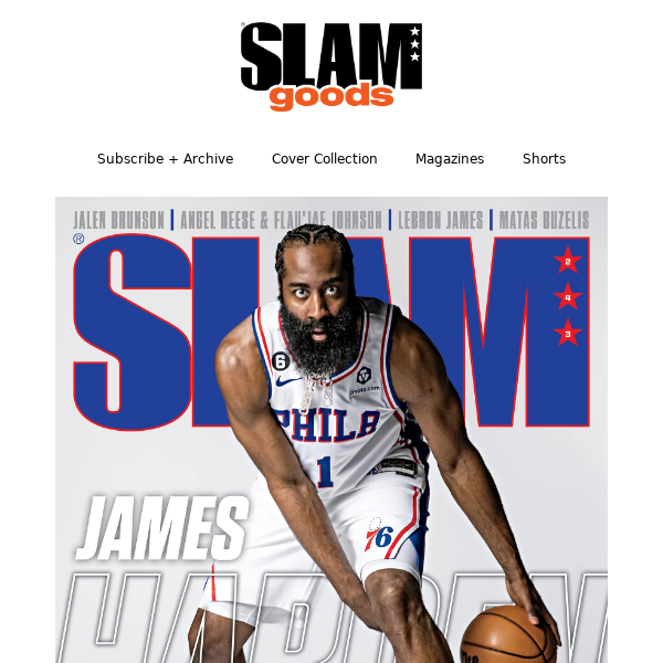 47 Slam Cover Tee - James Harden (SLAM 243) Grey / M