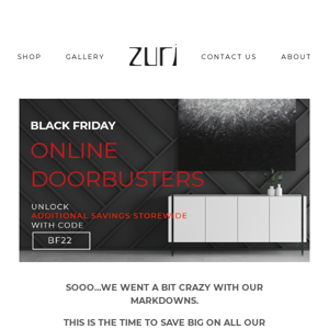 📢 So...We went a bit crazy with our Black Friday Doorbuster deals!