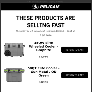 Your Items are Moving Fast, Pelican ⚡