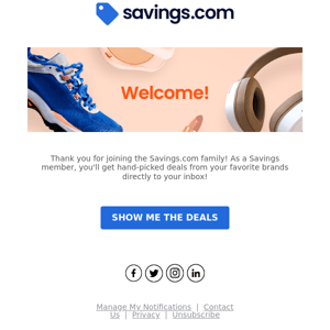 Welcome to Savings.com | Discounts | Promo Codes | Coupons