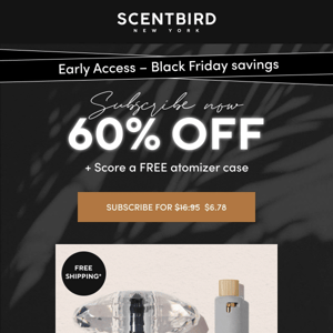 60% off early Black Friday SALE