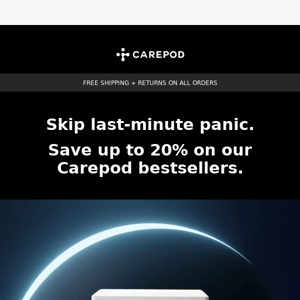 From us, to you 💜 up to $150 off Carepod bestsellers!