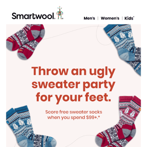 Score free Sweater Socks when you spend $99+